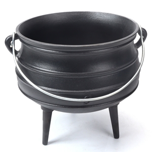 2024 Venta caliente <span class=keywords><strong>de</strong></span> <span class=keywords><strong>hierro</strong></span> fundido al aire libre utensilios <span class=keywords><strong>de</strong></span> cocina África personalizado gran <span class=keywords><strong>caldero</strong></span> <span class=keywords><strong>grande</strong></span> cocina 8 litros Potjie Pot and Pan Set - Product Image 2