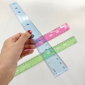 Juego de 3 Reglas de Dibujo de Plástico de 30 cm/12 Pulgadas, Color Azul, Rosa y Verde, Precio de Fábrica Original, para Estudiantes - Product Image 5