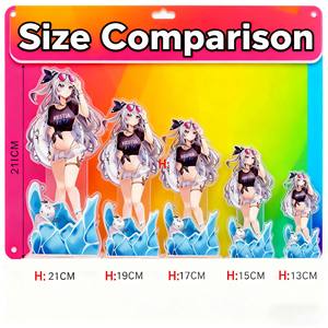 레인보우 디자인 사용자 정의 로고 및 OEM 옵션을 가진 사용자 정의 3D 양면 만화 아크릴 스탠드 애니메이션 그림 캐릭터 - Product Image 6