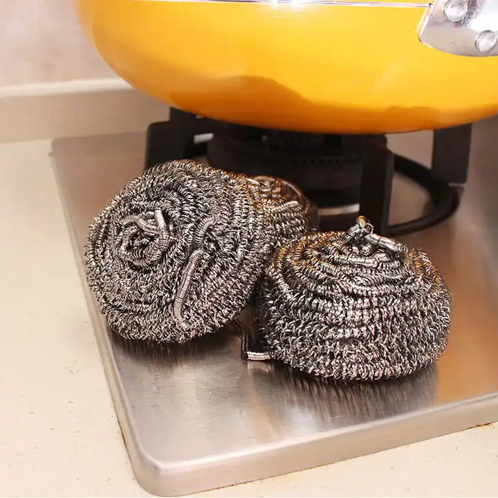 Metal Pot Scrubber Stainless Steel Scourer for Pan Cleaning - China  Stainless Steel Scrubber and Dish Scourer price