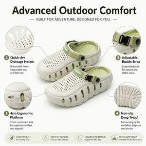 Sandales de sport EVA à séchage rapide avec logo personnalisé en relief, antidérapantes et légères, sabots à bout fermé - Product Image 3