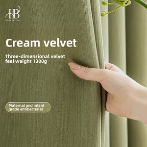 <span class=keywords><strong>Tende</strong></span> a Palloncino in Velluto Chenille Verde Matcha, Oscuranti Totali per Lucernari, Moderne, Ispessite, Protezione Solare e Isolamento Termico - Product Image 4