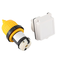 Conector de Alimentación Marino NEMA L5-30 30A 125V, Enchufe Impermeable y Enchufe con Bloqueo Giratorio, Kit de Conector de Alimentación Resistente a la Intemperie para Barcos y Autocaravanas