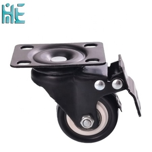 1, 5-3 Zoll 360-Grad-PVC-Drehstahl Leise Hochleistungs-Lenkräder mit Brems möbel rolle - Product Image 1