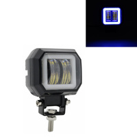 Lampe de travail LED carrée 20W 3 pouces 4X4 Angel Eye Auto Auxiliary Fog Lamp DRL Accessoires de voiture pour camions 24V Voltage