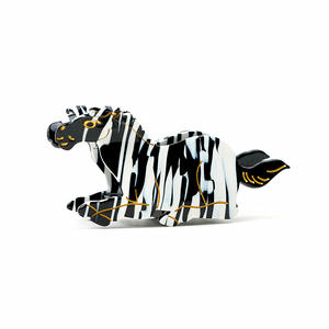 Pinces à cheveux en acétate écologiques, rayées noir et blanc, motif zèbre, design personnalisé, mode unisexe, personnalisation de la pince à cheveux - Product Image 1