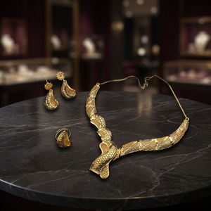 Collares de Moda al por Mayor, Chapados en Oro de 14K, 18K y 24K, Estilo Dubái, Juego de Joyería Turca, Diseño Turco, Juego de Joyería Tradicional - Product Image 2