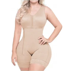 Hot Selling custom plus size tummy control Body Suit Adjustable 3 hooks slimming body shaper for women