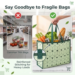 Bolsa de Lona Verde con Logotipo Personalizado, Reutilizable, de Gran Capacidad, para Compras, Bolso de Hombro para Mujer, Venta al Por Mayor OEM - Product Image 2