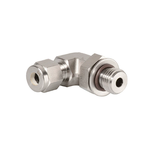 Conector de <span class=keywords><strong>Ángulo</strong></span> Recto Ajustable de <span class=keywords><strong>Doble</strong></span> Férula para Tubería Métrica de Acero Inoxidable SS316 de 2-50 mm - Product Image 6