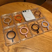 Coque de téléphone à prix de gros pour iPhone Duo, coque transparente colorée magnétique, coque de téléphone à chargement sans fil