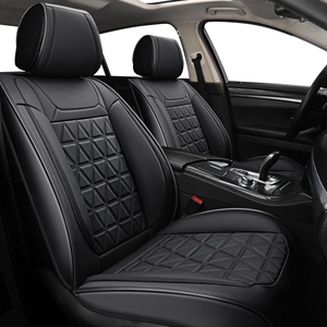YUHCS Faux Leather Non-Slip Waterproof Car Seat Covers Full Set