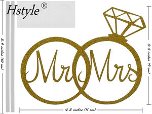 De Mademoiselle À Mme Gâteau Topper Mariée Douche Mariage Baccalauréat Décorations De Fête De Fiançailles Or Paillettes Pics Cupcake PQ422 - Product Image 4