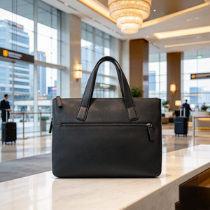 Maletín delgado para ordenador portátil con asas superiores, diseño de cremallera con múltiples bolsillos, bolso de negocios de gran capacidad para viajes de oficina - Product Image 5