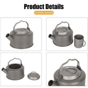 Ustensiles de cuisine de camping en titane résistants à la corrosion, <span class=keywords><strong>sans</strong></span> odeur, pour feux directs, série A, pour activités de plein air - Product Image 2