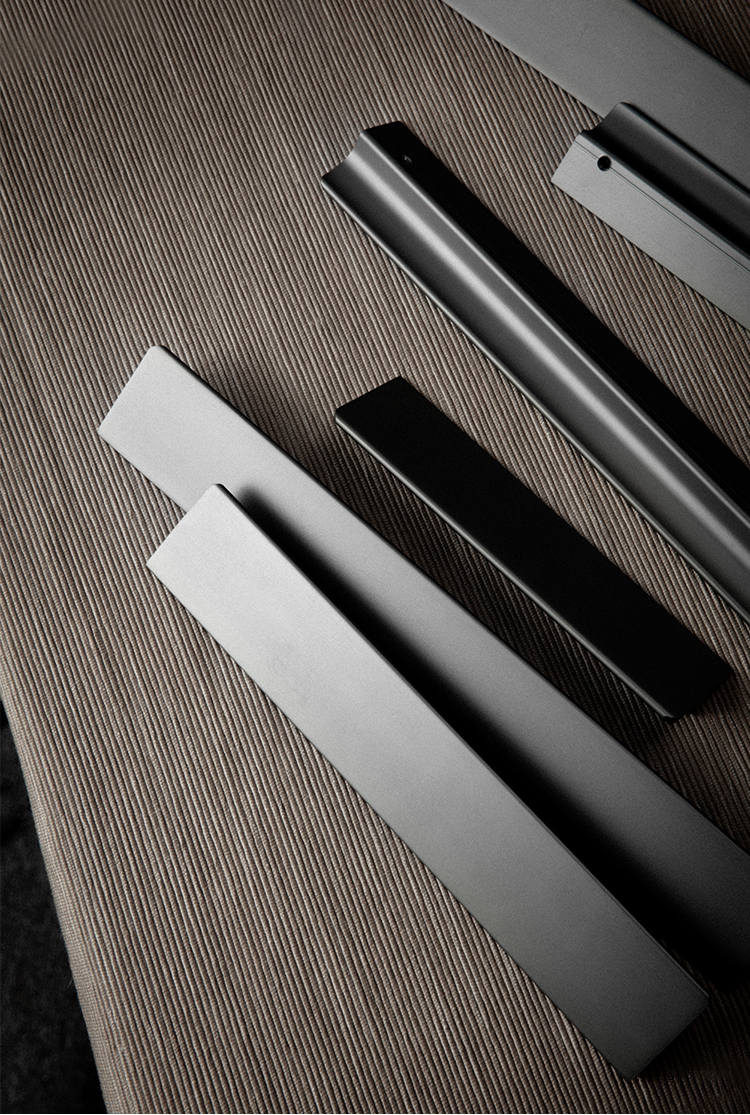 EADER Simple grey inclined wardrobe handle extended modern high-quality drawer cabinet handle