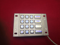 Housse de clavier en métal, 16 touches, étanche, pour ordinateur de bureau, avec chiffres atm