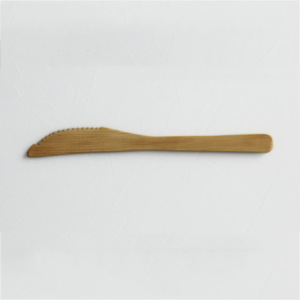มีดสเต็กไม้ไผ่ ขอบหยัก ย่อยสลายได้ ชุดช้อนส้อมปิกนิก - Product Image 2