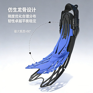 Junhainese Swimming Fins Black Yellow Silicone Anti Slip Diving Equipment For Adults And Children - Product Image 2