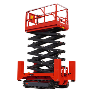 Plataforma de Trabajo Aérea de 12m, Elevador de Tijera Hidráulico de Acero para 4 Personas, para Obras de Construcción, con Certificación CE e ISO - Product Image 1
