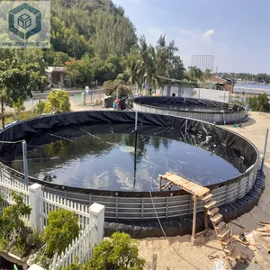 Black Pond Liner HDPE Geomembrane Liner Companies for Outdoor Fish Pond in Indonesia