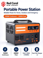 OEM1200W1500W Stasiun Daya Portabel 680Wh Generator Tenaga Surya Gelombang Sinus Murni RV Berkemah Perjalanan Luar Ruangan 220V Darurat Rumah Tangga