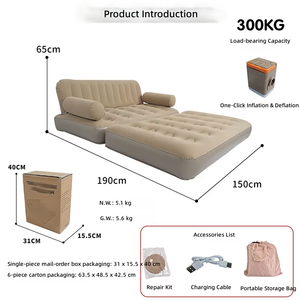 Dericsson <b>Inflatable</b> air <b>Sofa</b> Bed <b>Camping</b> <b>Inflatable</b> Mattress with Pump One Click Inflate Deflate - Product Image 6