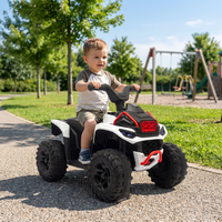 Quad électrique pour enfants 6V avec musique, lumières LED, poignée portable, quad à roulettes