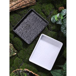 Rectangular Melamine Grill <b>Plate</b> Stackable Solid Color For Hotel Food Party Steak Serving - Product Image 4