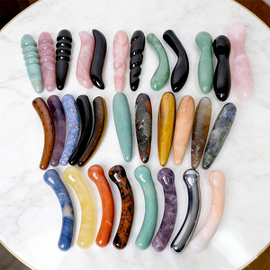 Vente en gros de baguettes de massage en quartz rose sculpté de haute qualité - Product Image 5