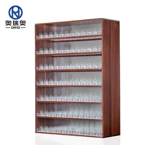 Hot sale cigarette display rack with spring loaded shelf pusher cigarette display showcase