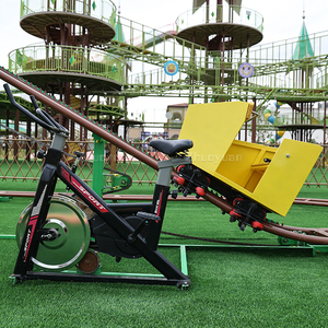Montagnes russes de jardin sans moteur, équipement de <span class=keywords><strong>parc</strong></span> d'attractions en plein air pour enfants, montagnes russes à pédales humaines - Product Image 4