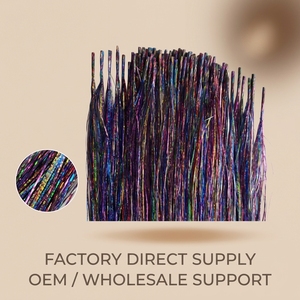 Extensions de cheveux en fibre haute température I-Tip Tinsel, 24 pouces, kit couleur arc-en-ciel pour fêtes, festivals et salons – Approvisionnement direct usine - Product Image 3