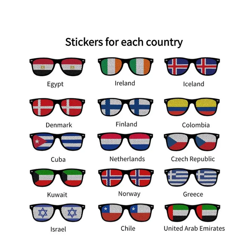 Country Flag Sun Glasses Cheap wholesale Promotion Celebrations Fashion anti-UV Sunglasses