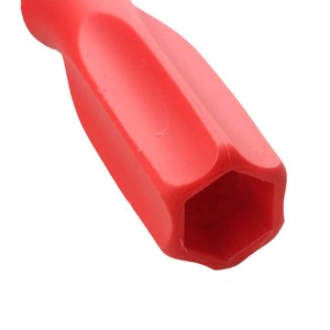 Red Plastic Ratcheting <b>Wrench</b> Single End Hex Manual Home Diy Tool Anti Slip Handle - Product Image 4