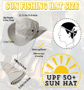Cappello da Pescatore Estivo da Uomo con Tesa Larga, Pieghevole, per Escursionismo, Campeggio, Viaggi, Vacanze e Roadtrip - Product Image 2