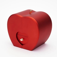 Luxe appelvormige roosvormige sieradendoos voor ringen, kettingen en oorbellen, geschikt voor Valentijnsdag, aanzoek, Kerstavond of cadeau.