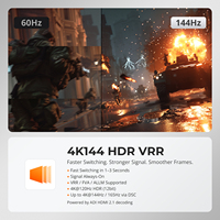 Conmutador KVM HDMI TESmart 8K 60Hz, USB 3.0, 2 Puertos, 4K 144Hz, Compatible con EDID, Red Gigabit, Audio y Micrófono para 2 Computadoras y 1 Monitor