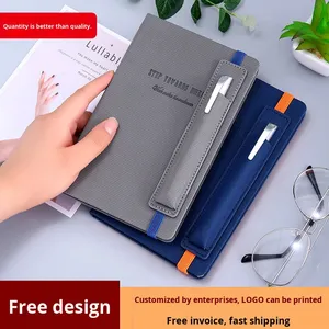 Commercio all'ingrosso A5 cinturino taccuino con inserto a penna LOGO personalizzato in alta pelle estetica diario con copertina rigida per ufficio Business Notepad formato A3 - Product Image 2