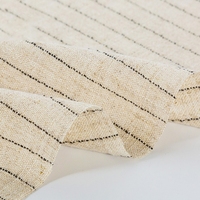 Tissu mélangé viscose et lin de haute qualité 180 GSM, tissé, teint en fil, à rayures, pour chemises, robes et pantalons d'été