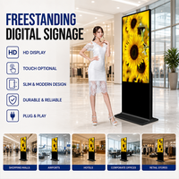 Écran publicitaire LCD autonome de 43 pouces avec support numérique, écran tactile, Wi-Fi et IoT pour la vente au détail, les restaurants, les expositions et les marques