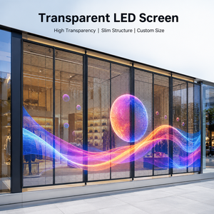 Di alta qualità trasparente Display a LED trasparente a rete a LED Display a LED flessibile P4 P6.5 P8 trasparente schermo a LED per negozio - Product Image 1