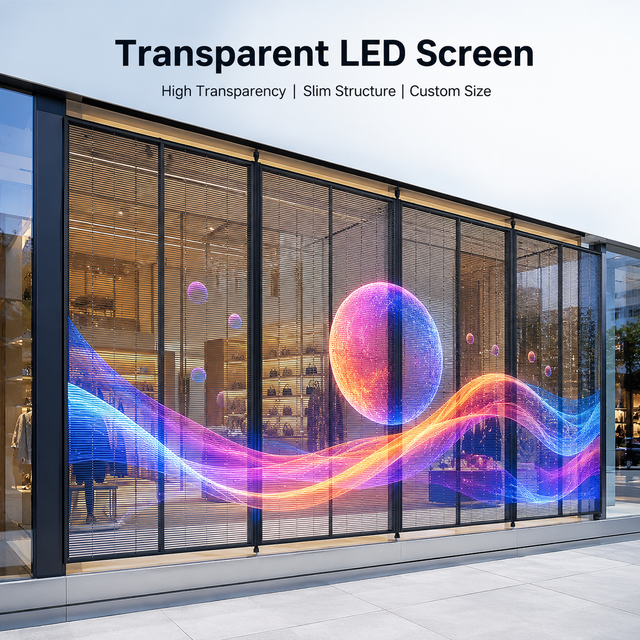 High Quality Transparent LED Mesh Curtain Display Transparent Flexible LED Display P4 P6.5 P8 Transparent LED Screen for Shop