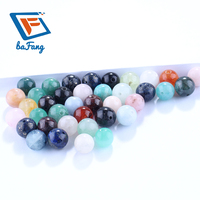 Perles rondes en pierre naturelle en gros 6-10mm Fluorite Aventurine Turquoise Agate Jaspe pour la fabrication de bijoux et accessoires DIY