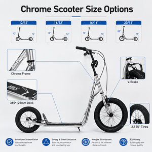 Scooter di fascia alta cromato per giocatore professionista, - Product Image 3