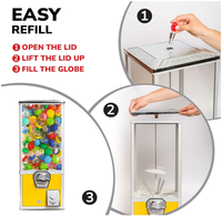 Distributeur automatique de capsules de jouets en métal et en plastique à pièces de monnaie de 60 mm pour les magasins et les parcs d'attractions