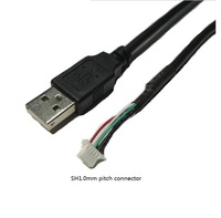 Cable USB 2.0 Macho a Conector JST Sh de 1.0 mm de Paso y 5 Pines, Cable USB a JST para PCB