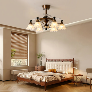 Traditional LED <b>Ceiling</b> <b>Fan</b> with Light <b>Remote</b> <b>Control</b> 5-Speed AC Motor 5000K Daylight Outdoor Use 5 Blades Plastic - Product Image 1