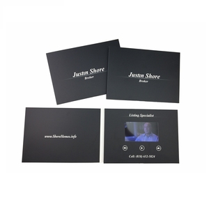 Brochure vidéo numérique LCD A5 de 4.3 pouces faite à la main nouvelle carte de voeux vidéo de conception pour le marketing d'affaires fournitures de fête promotionnelles - Product Image 5