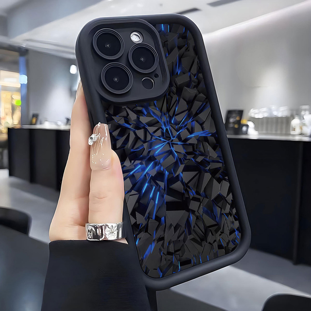 Creative Blue Light Block Print Ladder Lens Style Shockproof TPU Mobile Phone Cover Case for Iphone 12 13 14 15 16 17 18 Pro Max